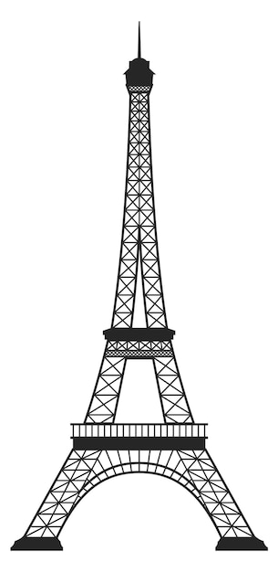 eiffel tower icon french architecture symbol landmark symbol