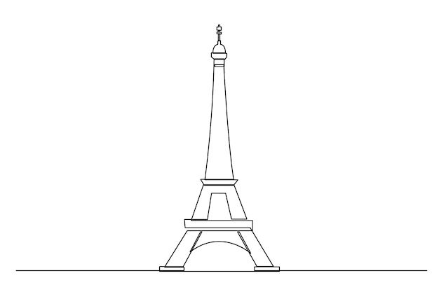Eiffel tower World Miracle minimalist concept Building tower house category off world miracle urban landscape Vector illustration in trendy flat style isolated on white background