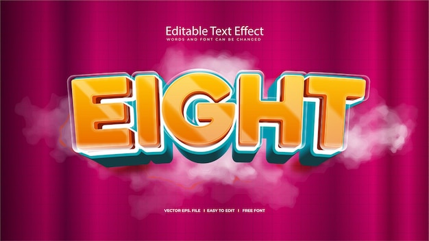 Eight Editable Text Effect