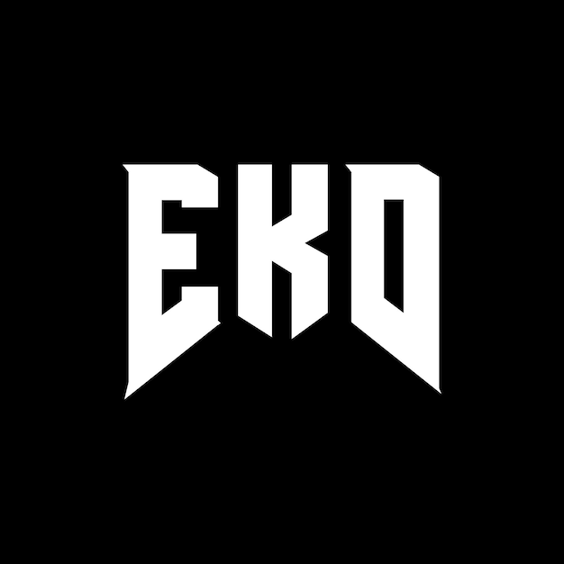 EKD-brevlogotypdesign för teknikföretag. EKD-logotypdesign svart och vit färgkombination. EKD-logotyp. EKD-vektor. EKD-design. EKD-ikon. EKD-alfabet. EKD-typografi logotypdesign