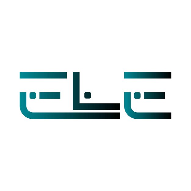 ELE creative abstract icon modern minimal monogram letter initial symbol logo design