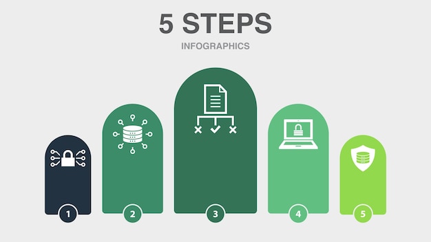elections voting ballot box candidate exit poll icons infographic design template creative concept with 5 steps