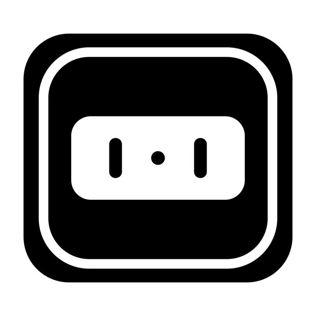 Electric socket icon logo illustration design template