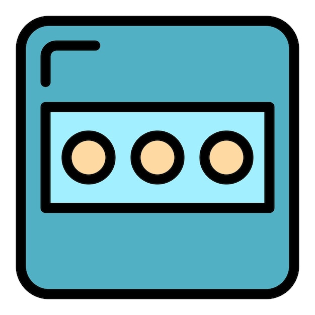 Electric socket plug icon Outline electric socket plug vector icon color flat isolated