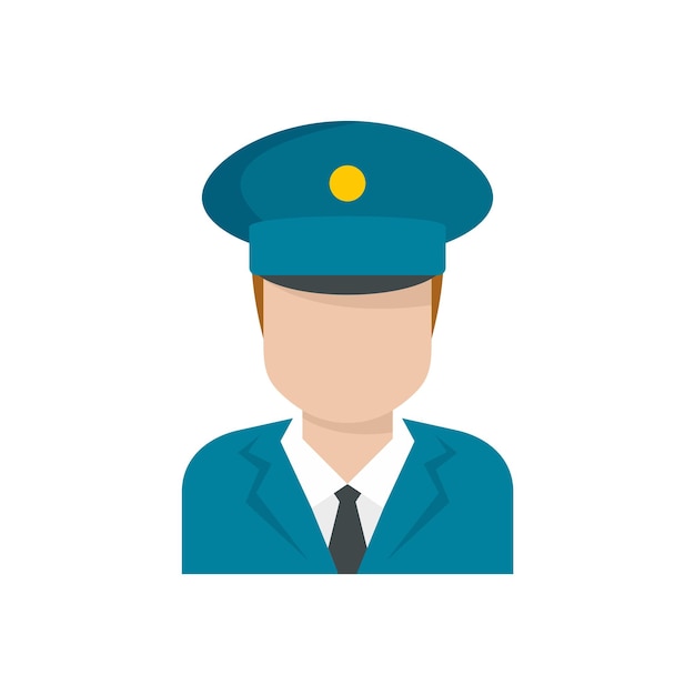 Electric train driver icon Flat illustration of Electric train driver vector icon for web design