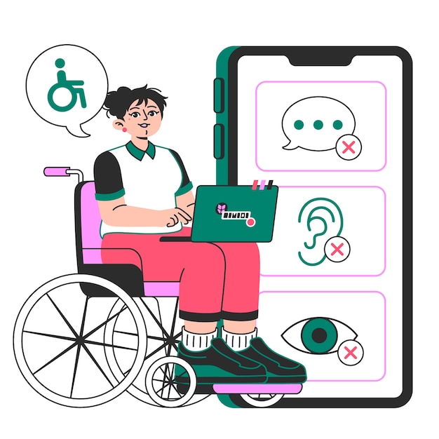 Electronic accessibility  concept illustration