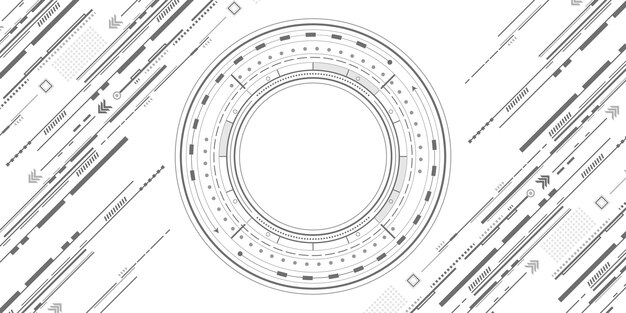 Electronic interface of the future Technical drawing Engineering industry Vector illustration