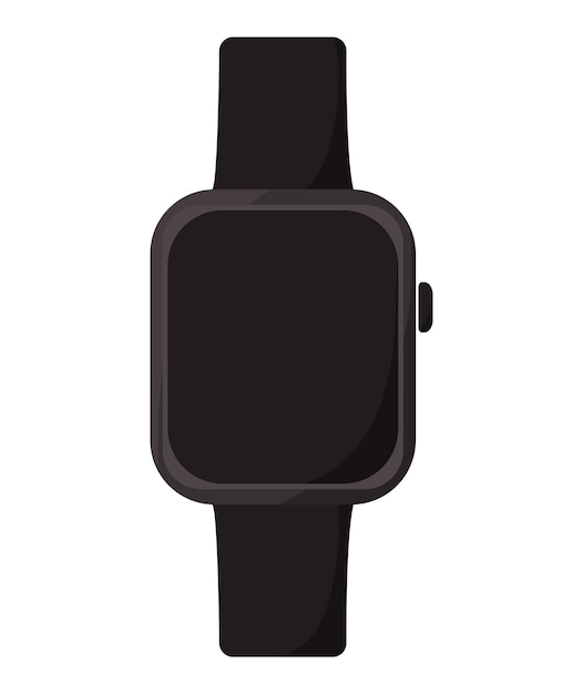 Electronic watches for hand icon Smart Sign Simple draw Device Dark object Vector