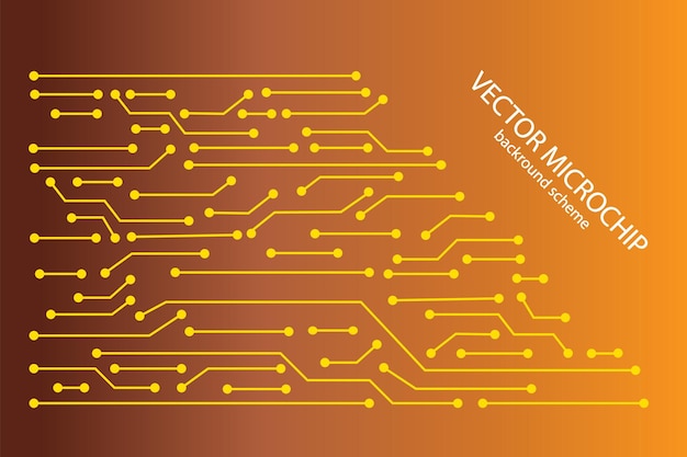 Electronics board Microchip background Computer network design elements Integrated computing vector illustration