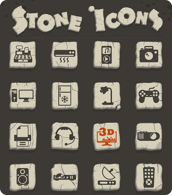Electronics supermarket vector icons for web and user interface design