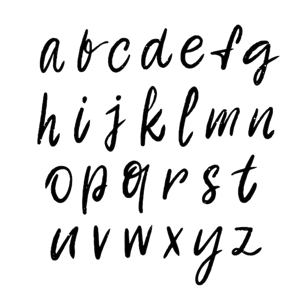 elegant and stylish handwritten alphabet letters presented in a beautiful script font