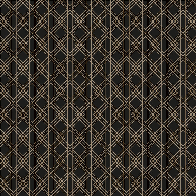Elegant Art Deco Geometric Pattern in Gold