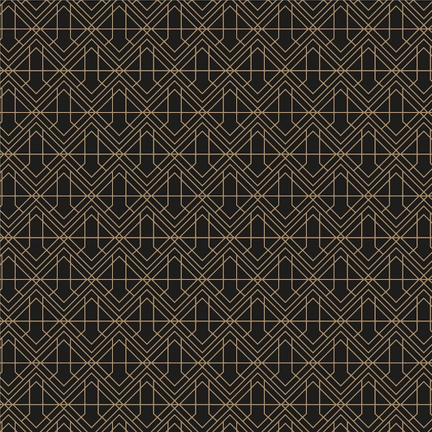 Elegant Art Deco Geometric Pattern in Gold