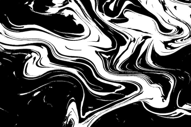 Elegant Black Marble Ink Texture with Acrylic Painted Waves Luxurious Wallpaper and Wall Tile