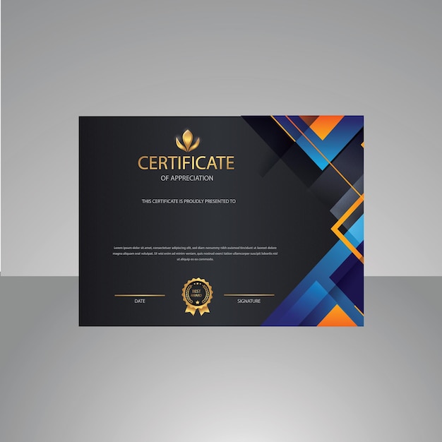 Elegant certificate template vector with luxury and modern pattern background Vector