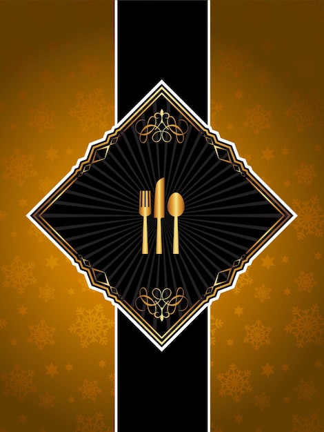 Elegant Christmas Restaurant Menu