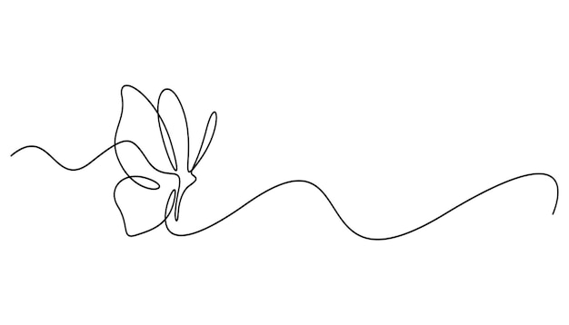 Elegant Continuous Line Art Butterfly