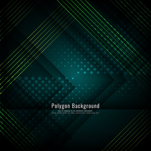 Elegant dark green polygonal background