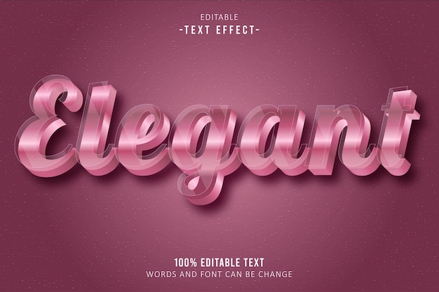 Elegant editable text effect 3d emboss modern style