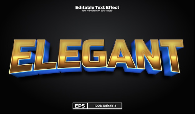 elegant editable text effect in modern trend style