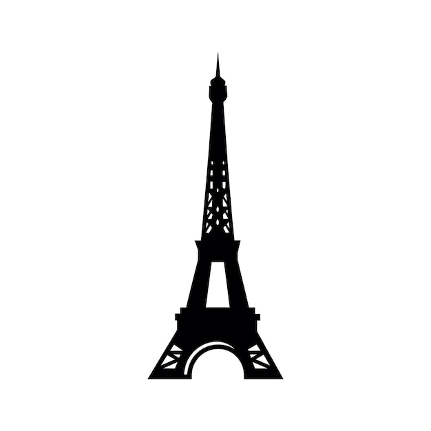 Elegant Eiffel Tower Vector Design in Paris