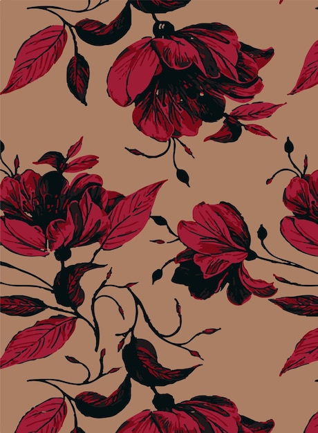 Elegant Floral Arrangement in Burgundy and Black