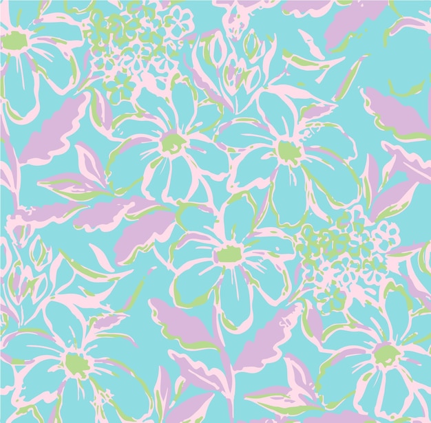 Elegant Floral Print in Pastel Colors