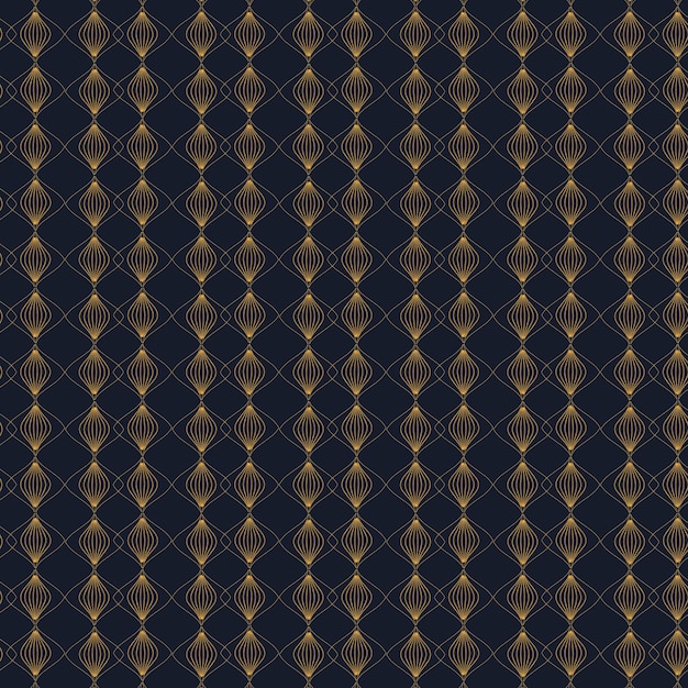 Elegant Gold Geometric Pattern on Dark Blue Background