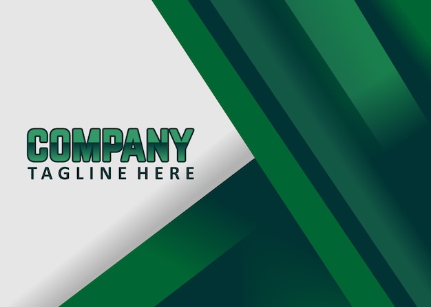 Elegant green dominant business card background