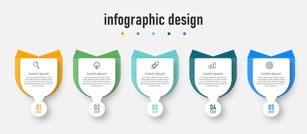 Elegant infographic design professionel skabelon