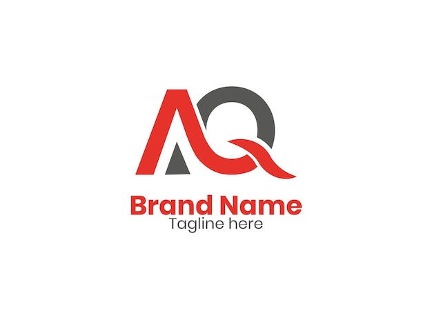 Elegant letter design AQ branding logo Creative minimalist abstract logo design