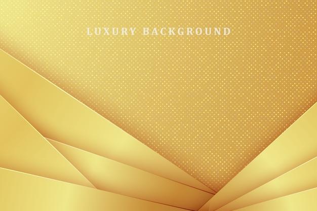 Elegant luxury gold background with diagonal overlap layer and glitter