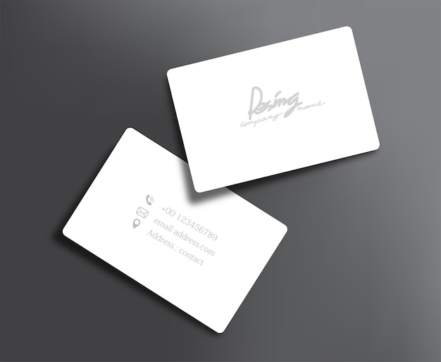 elegant minimal modern business card design template mock up
