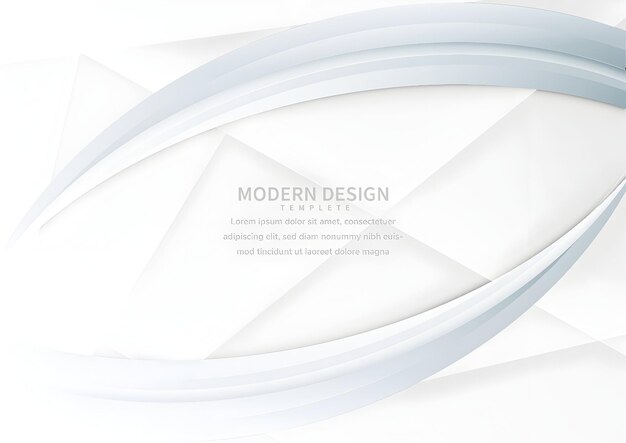 Elegant Modern Design Template with White Geometric Background and Soft Curves