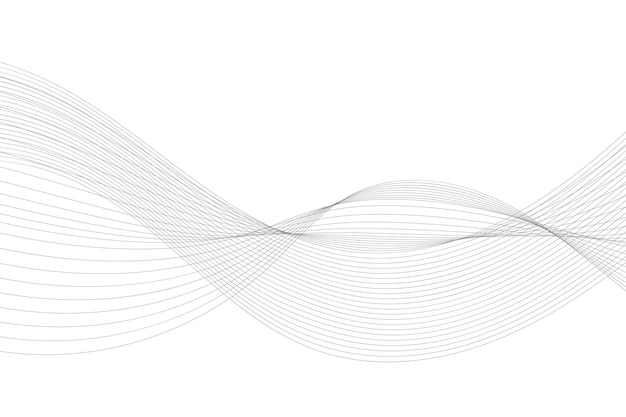 Elegant modern minimal abstract background with wavy lines in black