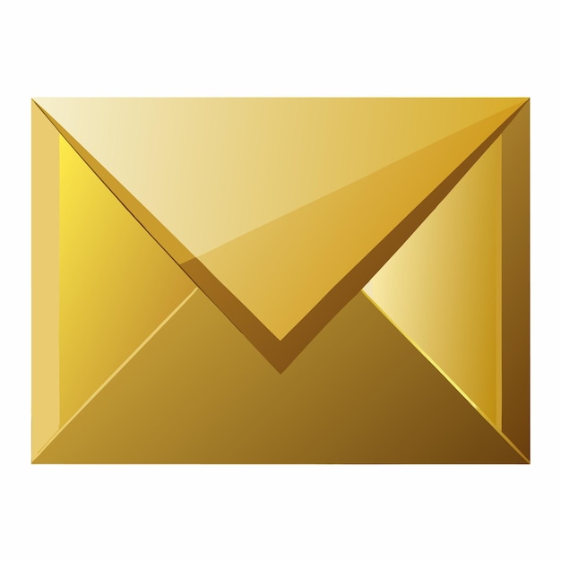 elegant open gold envelope with triangular flap luxurious design for special occasions