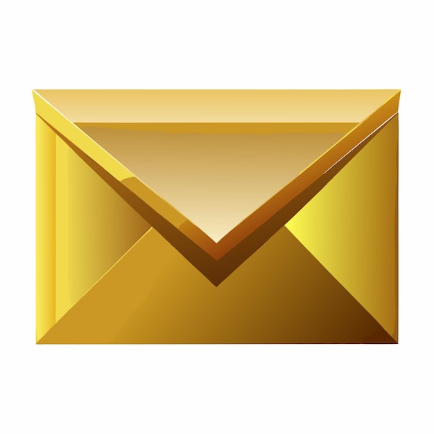 elegant open gold envelope with triangular flap luxurious design for special occasions