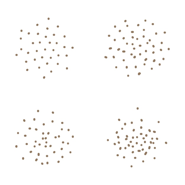 Elegant pattern with brown polka dots splatter grunge texture vector illustration