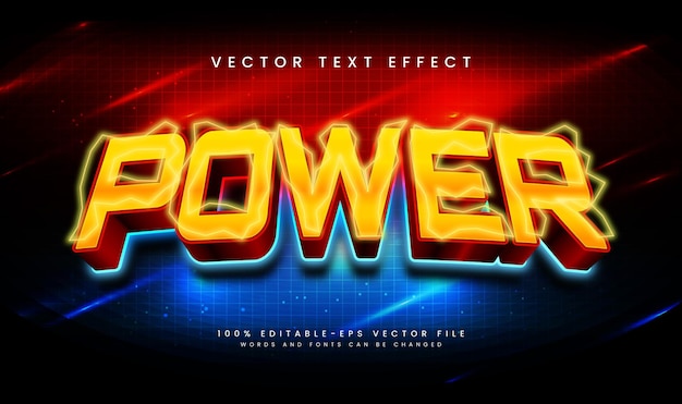 elegant power editable vector text effect electric thunder theme suitable for technology event