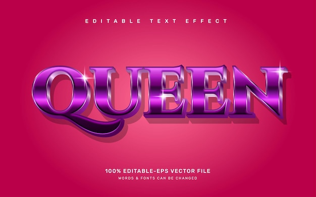 elegant queen editable text effect template