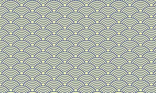 elegant seamless japanese wave pattern background