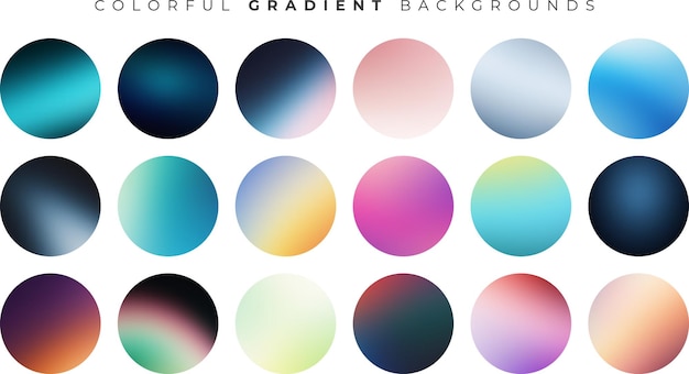 Elegant Soft Gradient Set Mobile App Interfaces