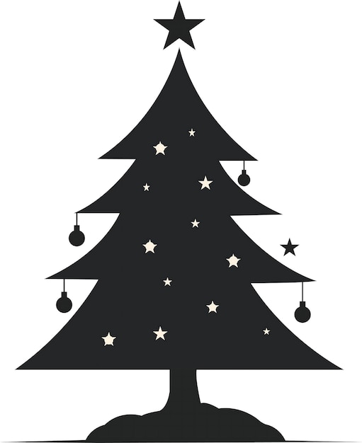 elegant vector christmas tree with star and ornament decorations perfect for holiday designs