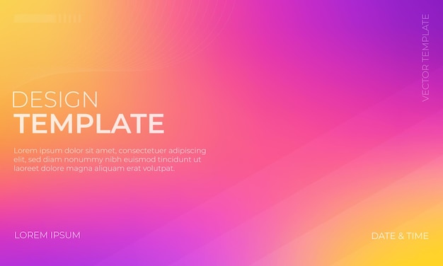 Elegant Vector Gradient Grainy Texture in Yellow Purple and Pink
