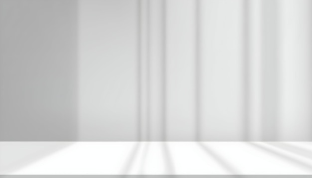 Elegant white space with abstract shadows
