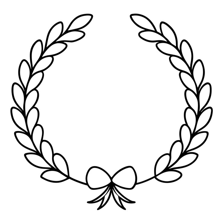 Vektör elegant wreath vector art illustration for design projects