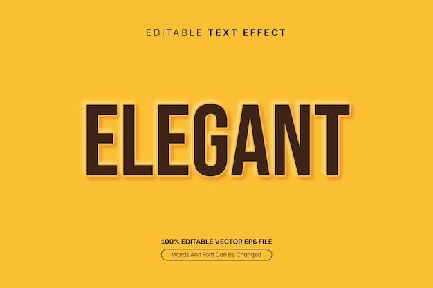 elegant yellow embossed cutout text effect editable text style effect