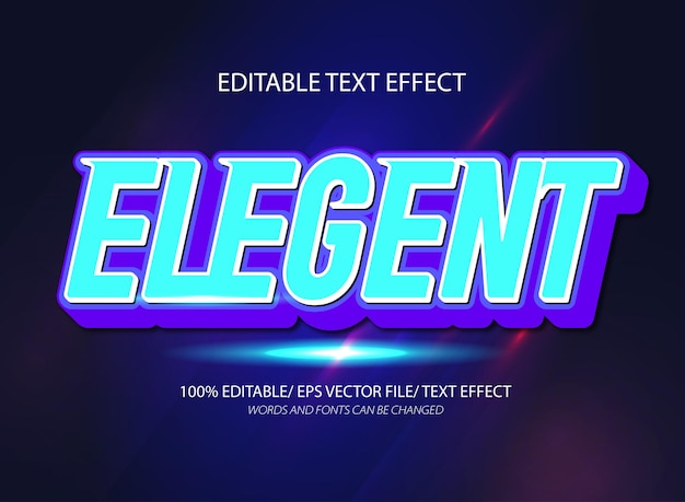 Elegent editable text effect and editable text style