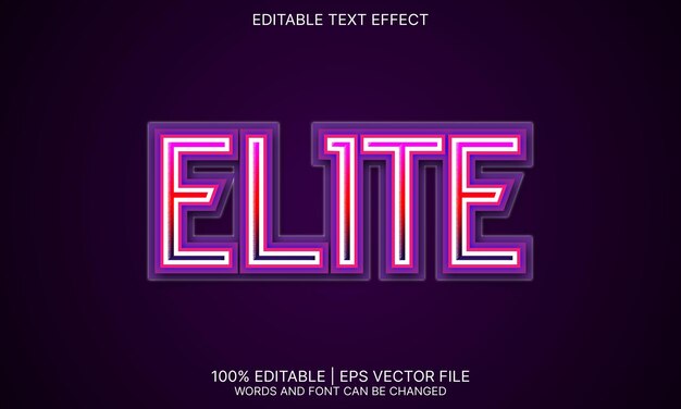 Elite text effect