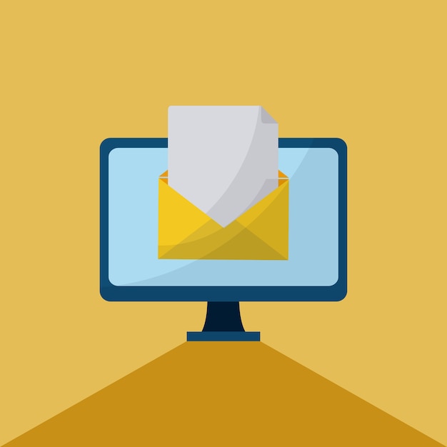 Email and media marketing business concept 